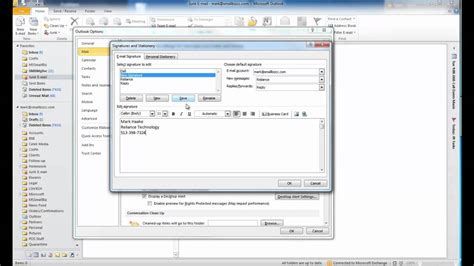 How to add signature name on email outlook - guitarhg