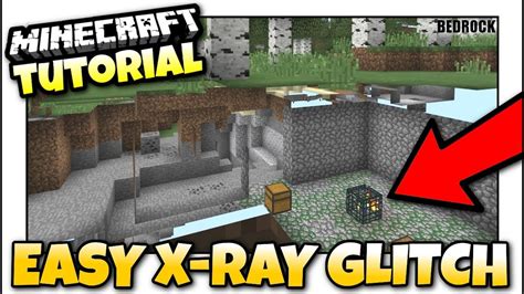 Minecraft Bedrock - X-RAY GLITCH ☠️ Simple ☢️ Tutorial - PS4 , MCPE , Xbox , Windows & Switch ...