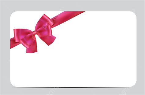 Bow Gift Ribbon Vector Design Images, Blank Gift Card Template With ...