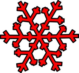 Red Snowflake Clip Art at Clker.com - vector clip art online, royalty ...