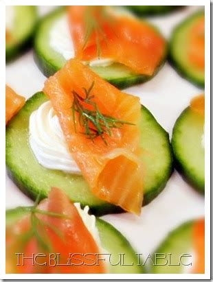 The Blissful Table: Smoked Salmon Cucumber Canapés