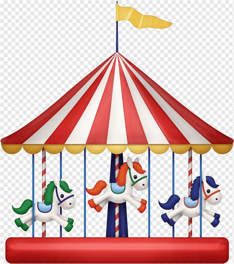 Merry-go-round illustration, Carousel Amusement park Playground ...