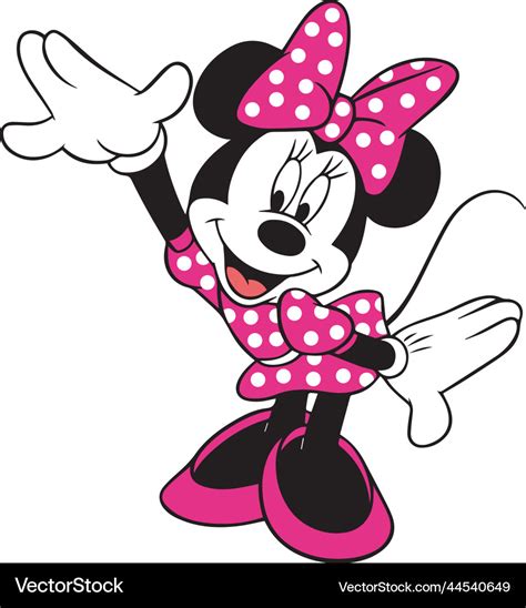 Mickey minnie minnie mouse cartoon mic Royalty Free Vector