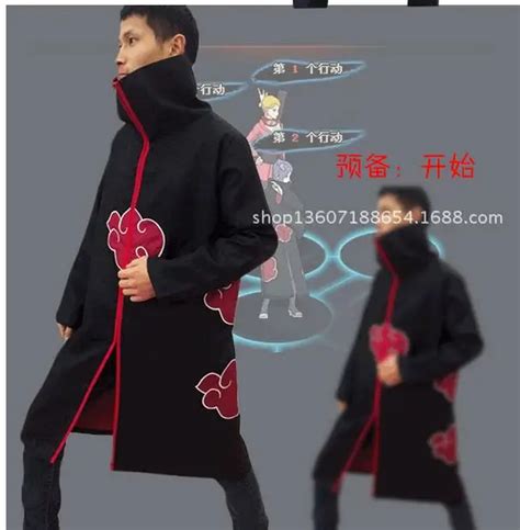 Japanese Anime Akatsuki Cloak Naruto cosplay costume Akatsuki ...