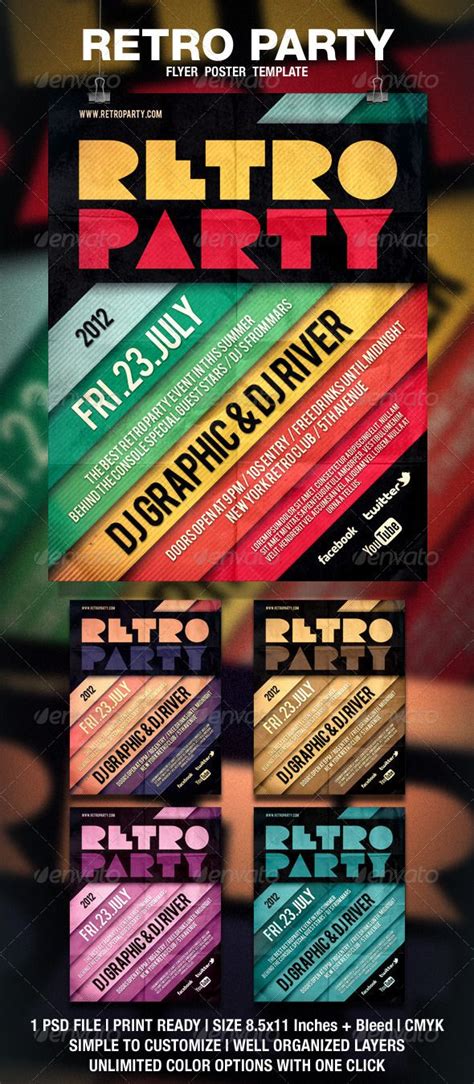 Retro Typography Flyer / Poster | Retro typography, Typographic poster ...