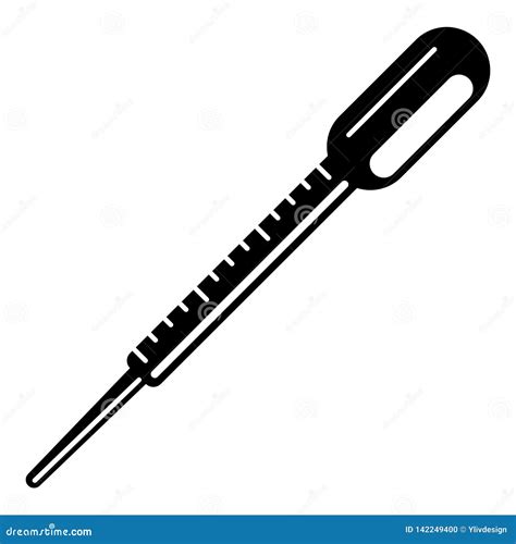 Measurement Pipette Icon, Simple Style Stock Vector - Illustration of ...