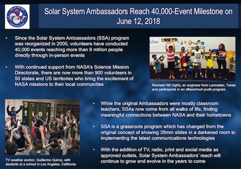 News | Solar System Ambassadors – NASA Solar System Exploration