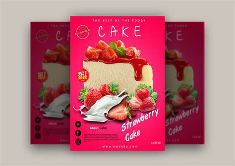 Cake Flyer + Strawberry+ Music+ flyer +desing+Business+fly… | Flickr