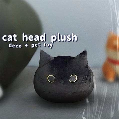 Cat Head Plush - Deco & Pet Toy | dro | Pet toys, Pets, Plush