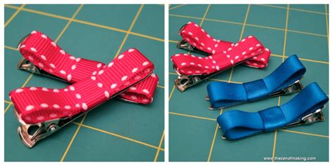 Tutorial: Ribbon Bow Hair Clips | Red-Handled Scissors