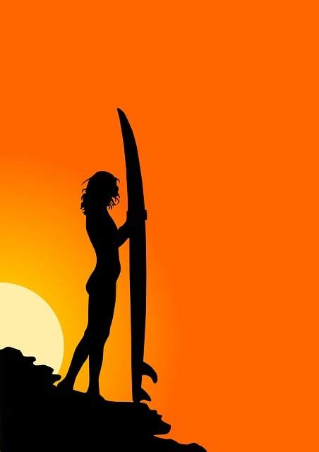 Download Surfer, Sunset, Silhouette. Royalty-Free Stock Illustration Image - Pixabay