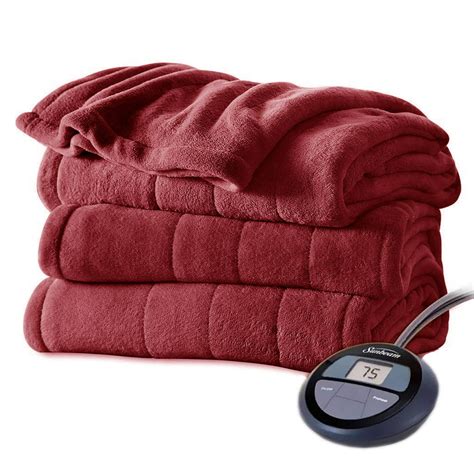 Sunbeam Microplush Heated Blanket with ComfortTech Controller, Twin ...