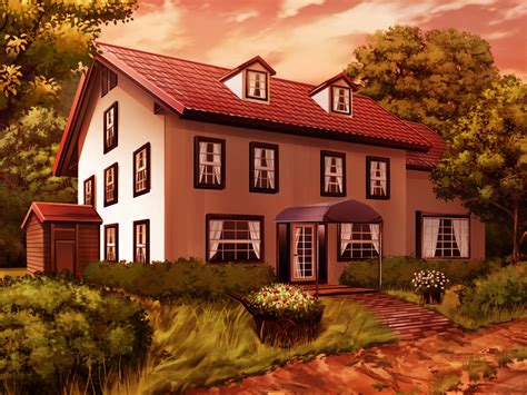 Anime Landscape: Anime House Background