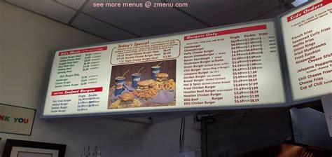 Menu at Herfy's Burgers restaurant, Redmond, 164th Ave NE #120