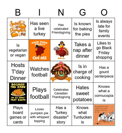 Friendsgiving BINGO Card