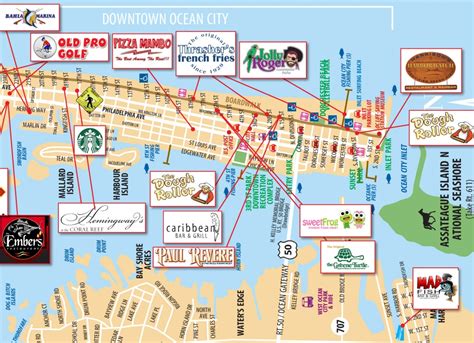 Printable Map Of Ocean City Md Boardwalk - Free Printable Maps