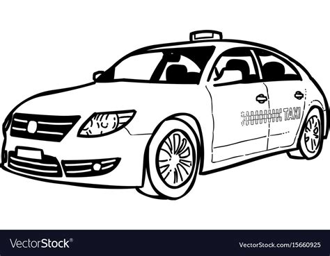 Cartoon image of taxi icon car symbol Royalty Free Vector