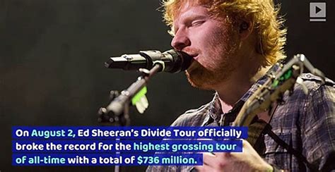 Ed Sheeran's Divide tour beats tour record set by U2