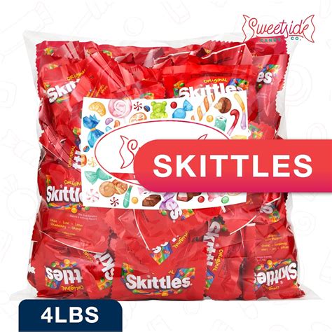 4 lb Skittles Fun Size Candy Pack - Original Rainbow Flavors - Perfect ...