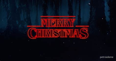 "Merry Christmas - Stranger Things" by petrosdeme | Redbubble