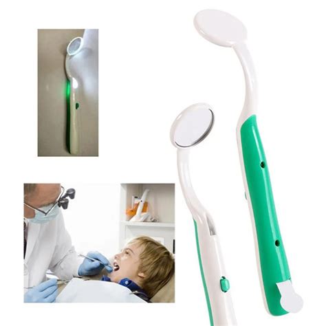 Y&W&F Oral Dental Mirror LED Light Mirror Teeth Super Bright Mouth Mirror Illuminated Tooth Care ...