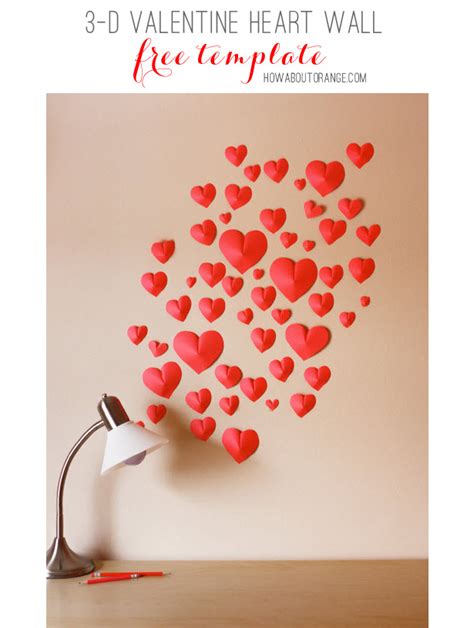 How to Make a 3-D Paper Heart Wall | Free Downloadable Template