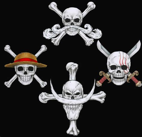 One Piece Jolly Rodger 4 Skull and Crossbones Wallpaper - Etsy