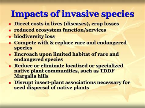 PPT - INVASIVE ALIEN SPECIES: A THREAT TO THE BIODIVERSITY AND ENVIRONMENT PowerPoint ...