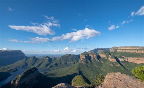 Panorama of Blyde River Canyon Stock Image - Image of blue, city: 22410461