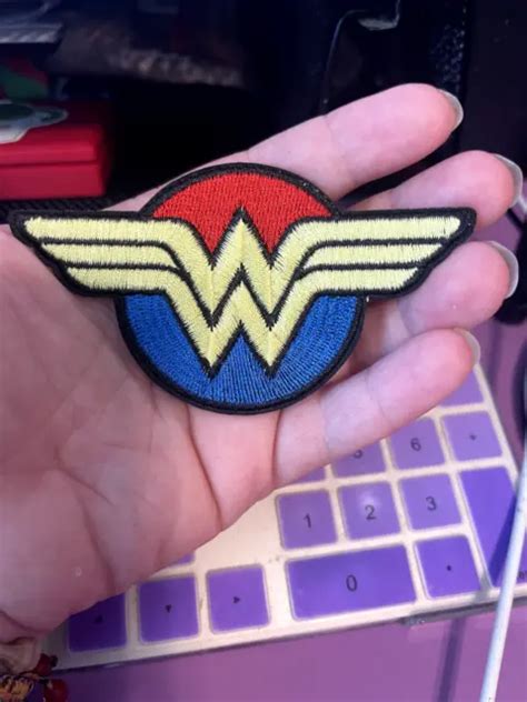 WONDER WOMAN SUPERHERO Logo Red Yellow Blue Embroidered Iron On Patch $4.99 - PicClick