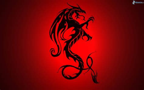 Download Black Tinted Red Dragon Wallpaper | Wallpapers.com