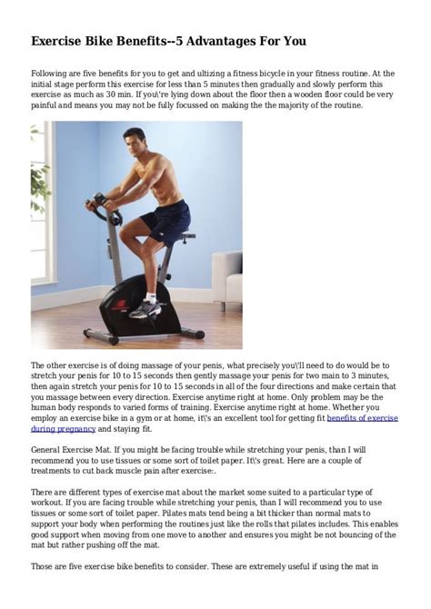 Exercise Bike Benefits--5 Advantages For You