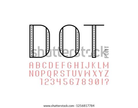 Dot Font Vector Alphabet Letters Numbers Stock Vector (Royalty Free ...