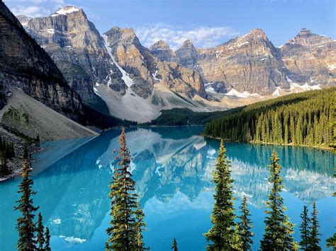 Moraine Lake, Banff, Alberta [OC] [2436X1125] : r/EarthPorn