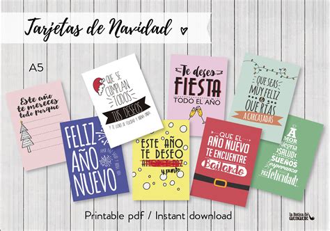 SPANISH CHRISTMAS Cards. Set 8 Printable Cards. Merry Christmas ...