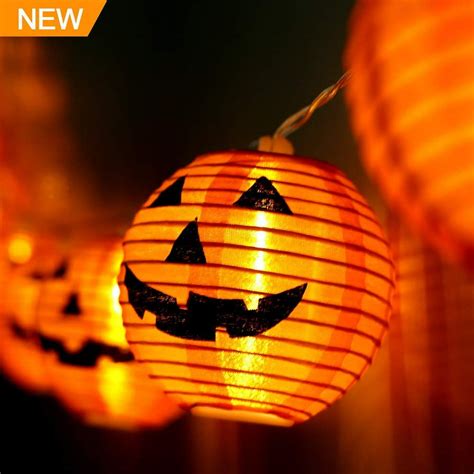 WmBetter Pumpkin String Lights Detachable Polyester Halloween Pumpkin ...