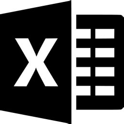 Black excel 3 icon - Free black office icons