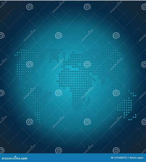 Dots World Map Globe Vector Background Stock Vector - Illustration of ...