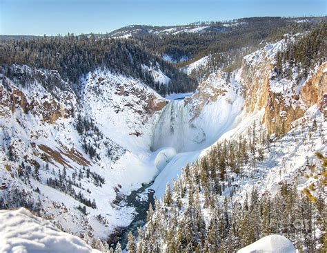 Grand Canyon of the Yellowstone in Winter Photograph by Carolyn Fox ...