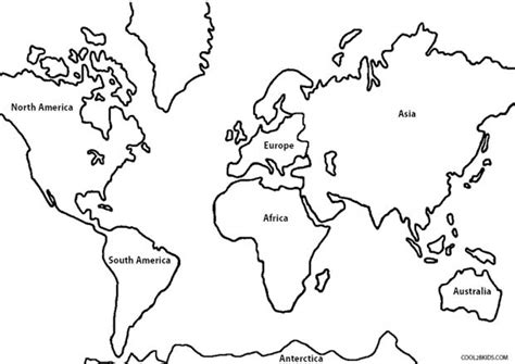 Get This Free Simple World Map Coloring Pages for Children af8vj
