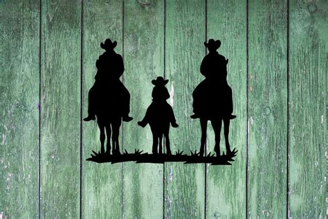 Family Riding Horses Vinyl Decal Western Decor Horse Wall - Etsy