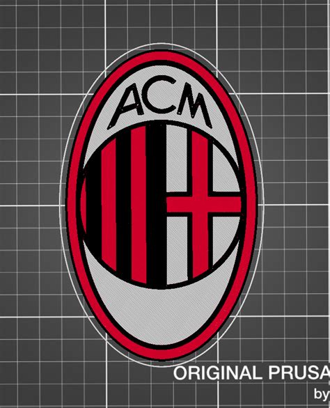 AC Milan logo 3 colors by raff96 | Download free STL model | Printables.com