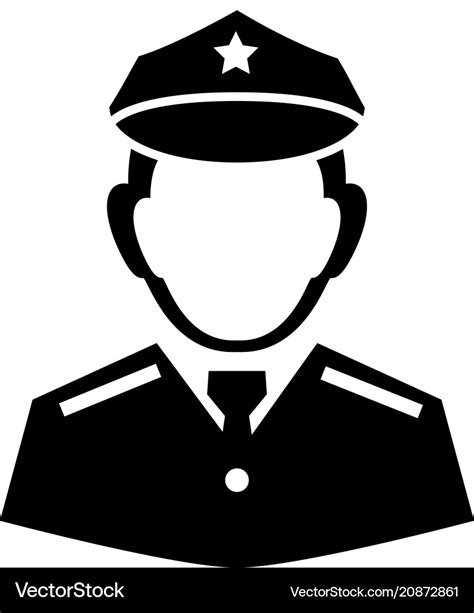 Policeman sign icon Royalty Free Vector Image - VectorStock