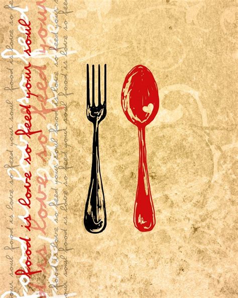 Food is Love / Signed Art Print / 8 X 10, - Etsy