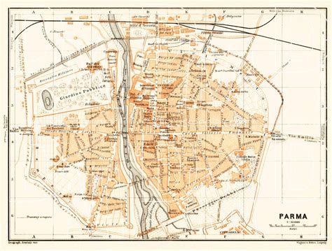 Old map of Parma in 1898. Buy vintage map replica poster print or ...