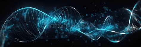 DNA Banner. Medical Science, Genetic Biotechnology, Chemistry Biology Stock Illustration ...