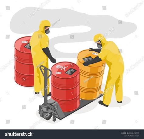 Toxic Waste Hazardous Waste Disposal Workers Stock Vector (Royalty Free ...