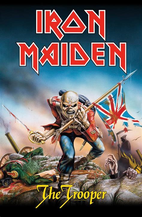 Iron Maiden The Trooper Textile Flag | Iron maiden the trooper, Iron maiden album covers, Iron ...