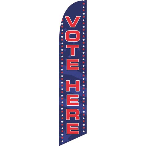 Vote Here Feather Flag | Retail & Business Advertise Banners