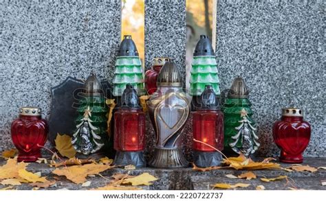 All Saints Day Candles On Graves Stock Photo 2220722737 | Shutterstock